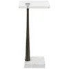 Uttermost Pelton 24" High White Marble Drink Table