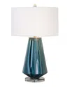 Uttermost Pescara Teal-gray Glass Lamp