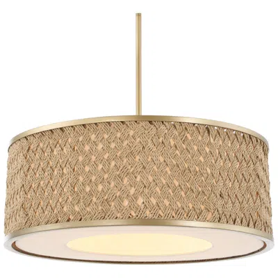 Uttermost Pinchot 22 1/4" Rattan 4-light Pendant