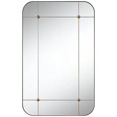 Uttermost Placid 24x38 Aged Gold Segmented Wall Mirror