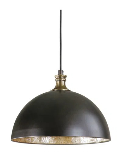 Uttermost Placuna 1 Light Bronze Pendant In Black