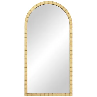 Uttermost Portina Matte Gold 24" X 48" Arched Wall Mirror