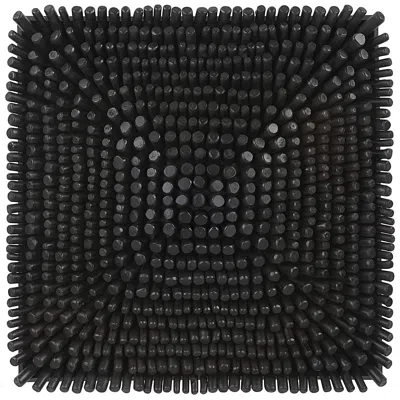 Uttermost Portside 24" Square Satin Black Wood Wall Art