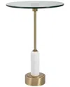 Uttermost Portsmouth Round Accent Table In Gold