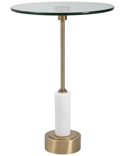 Uttermost Portsmouth Round Accent Table In Gold