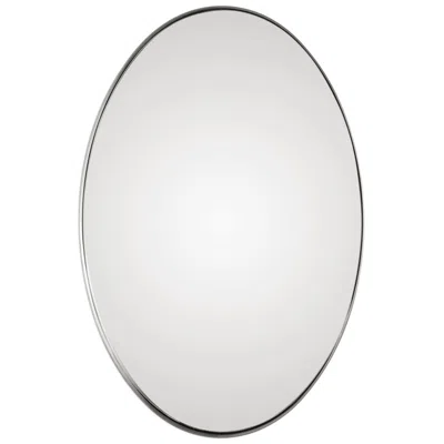 Uttermost Pursley Brushed Nickel 20" X 30" Oval Wall Mirror