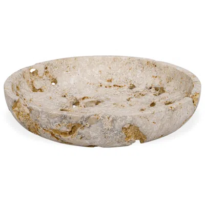 Uttermost Quarried Stone 18" Wide Indoor-outdoor Bowl In Brown