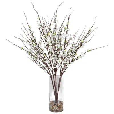 Uttermost Quince Blossoms Silk 36" High Faux Flower In Vase
