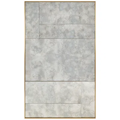 Uttermost Rally 49 1/4" X 81 1/4" Antiqued Stainless Steel Frame Mirror In Brown