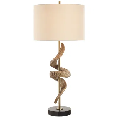 Uttermost Rams Horn 33 1/2" High Antique Brass Table Lamp
