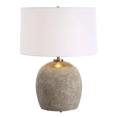 Uttermost Raylan 25 1/2" Modern Rubbed Brown Concrete Table Lamp