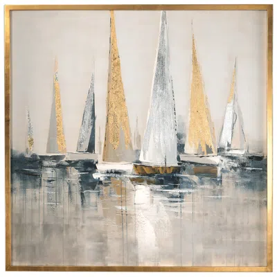 Uttermost Regatta 51 3/4" Square Framed Canvas Wall Art