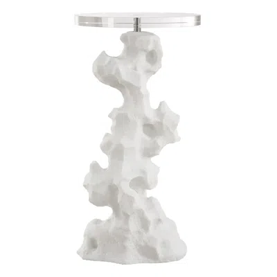 Uttermost Remnant 24 1/2" White Drink Table