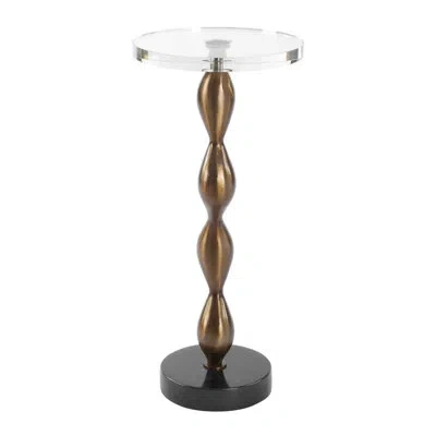 Uttermost Remolino Bronze Drink Table In Clear