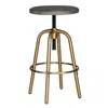 Uttermost Revolve Brushed Brass Adjustable Counter Stool