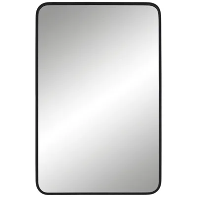 Uttermost Rexi 24" X 38" Black Rectangular Wall Mirror