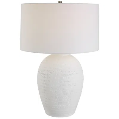Uttermost Reyna 29" High Chalk White Ceramic Table Lamp