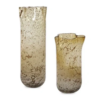 Uttermost Rhine Seeded Glass Vases In Brown