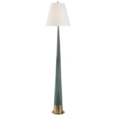 Uttermost Riccardi 67 1/2" Blue Ceramic Floor Lamp In Green