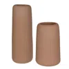 Uttermost Ridge Light Brown Earthenware 2-piece Vase Set