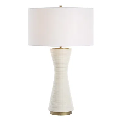 Uttermost Ridgeline 29 3/4" High Matte White Ceramic Table Lamp