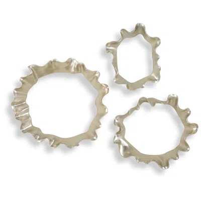 Uttermost Ripple Effect Warm Silver 3-piece Wall Decor