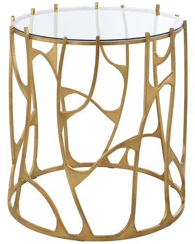 Uttermost Ritual Round Side Table In Brown