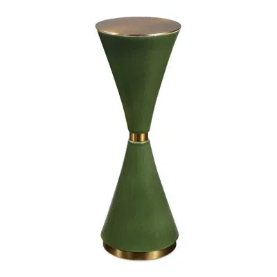 Uttermost Ronde Jade Green Drink Table In Brass;green