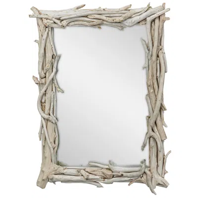 Uttermost Rooted Reflection 32 1/2" X 44" Bleached Mirror In Brown