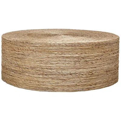 Uttermost Rora 42"w Natural Woven Banana Round Coffee Table