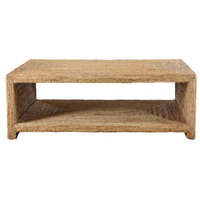 Uttermost Rora Open 46"w Natural Woven Banana Coffee Table