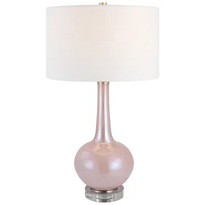 Uttermost Rosa 29" High Light Blush Pink Glass Vase Table Lamp