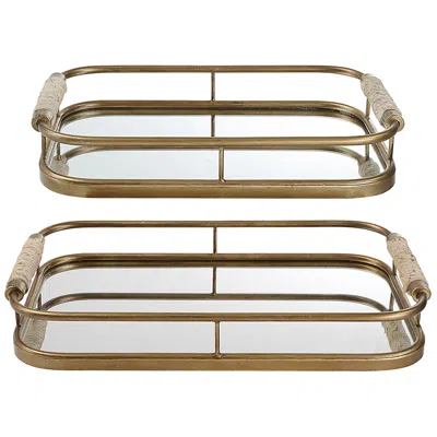 Uttermost Rosea Gold Trays Set Of 2