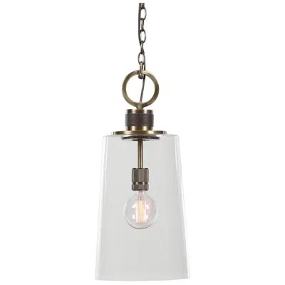Uttermost Rosston 10" Antique Brass 1-light Mini Pendant