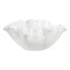 Uttermost Ruffle Bloom White Ceramic Bowl