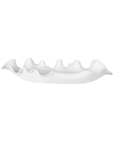 Uttermost Ruffled Feathers Modern Bowl In White