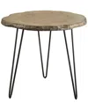 Uttermost Runay Wood Slab Side Table In Brown