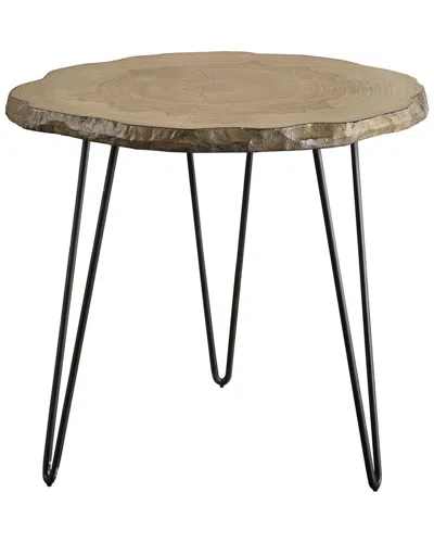 Uttermost Runay Wood Slab Side Table In Brown