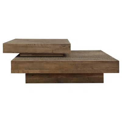 Uttermost Rustic Planes 57" Wide Reclaimed Oak Coffee Table