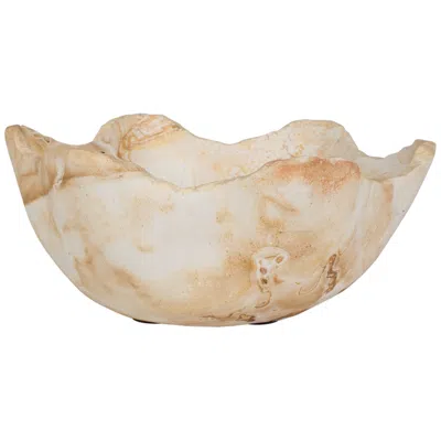 Uttermost Sahara Bloom 10" Wide Bobox Stone Indoor-outdoor Bowl