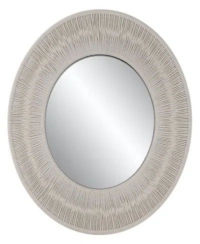 Uttermost Sailor's Knot Small Round Mirror In Gray