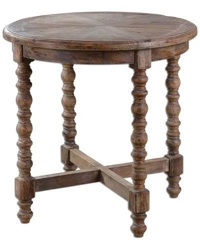 Uttermost Samuelle Wooden End Table In Brown