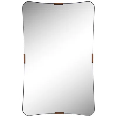 Uttermost Saranac 24x38 Black And Brass Wall Mirror In Gold