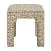 Uttermost Satoria Upholstered Small Bench In Green,white;vert,blanc