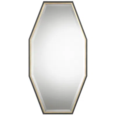 Uttermost Savion Espresso And Gold 24" X 46" Wall Mirror