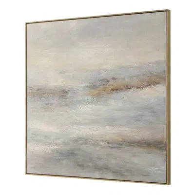 Uttermost Say When Hand Painted Canvas In Blue;black;brown;white;gray;gold