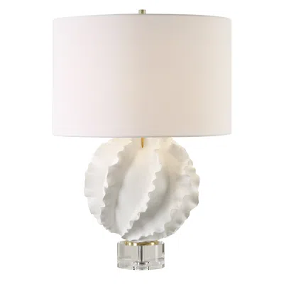 Uttermost Saylor 27 1/2" High Modern Satin White Ceramic Table Lamp
