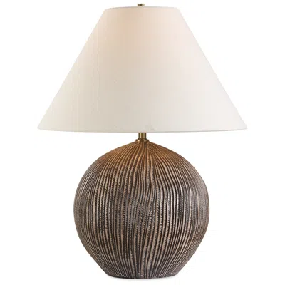 Uttermost Sayre 25 1/2" Rubbed Brown Porcelain Table Lamp