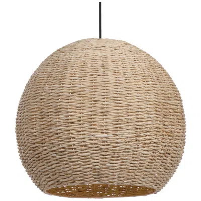 Uttermost Seagrass Dome 24" Wide Natural Corn Rope Pendant Light