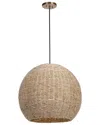 Uttermost Seagrass Dome Pendant In Brown